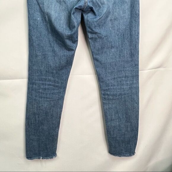 Levi’s Wedgie Skinny Jeans Button Fly Frayed hem blue jeans - Picture 8 of 15